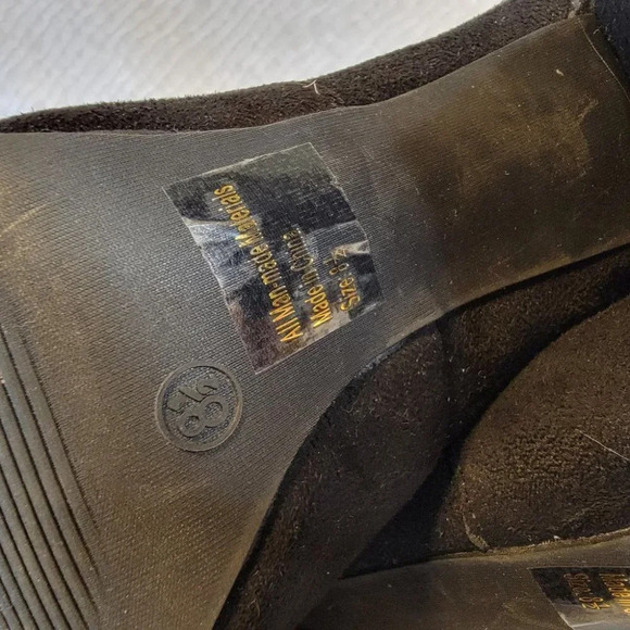 Wild Diva Lounge Rose Detail Chunky Heeled Suede Over The Knee Boots Womens 8.5 - Picture 4 of 4